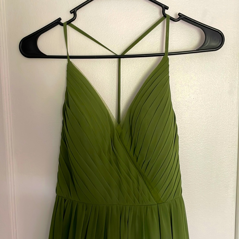 Azazie green bridesmaid dress